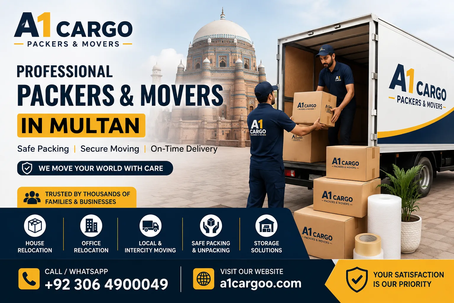 a1cargoo Packers and Movers in multan